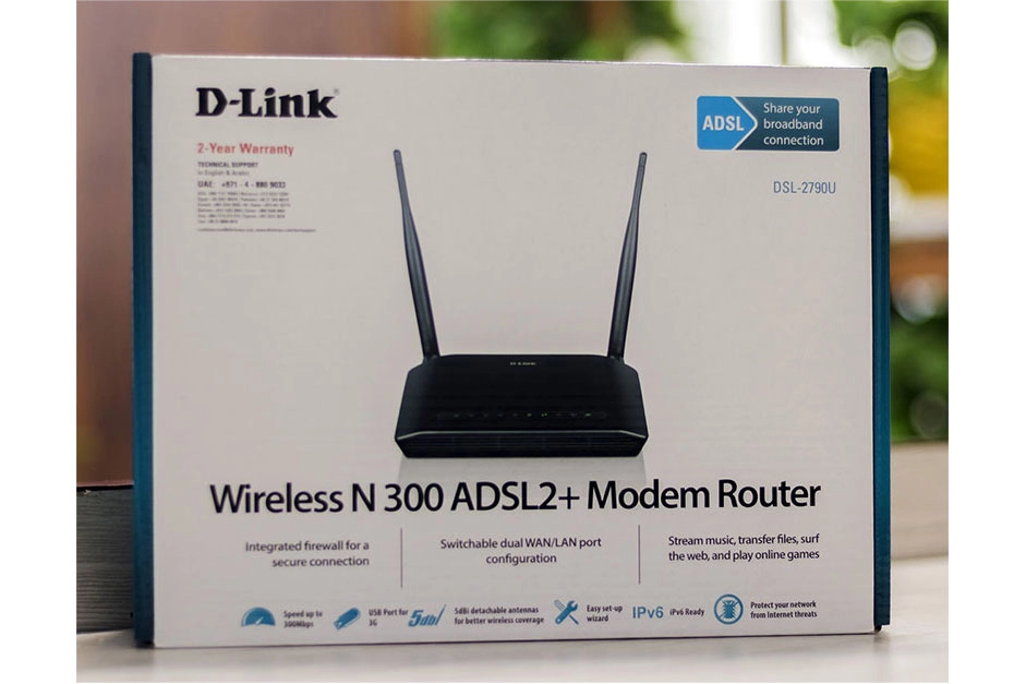 مودم روتر ADSL2 Plus بی‌سیم N300 دی-لینک مدل DSL-2790U