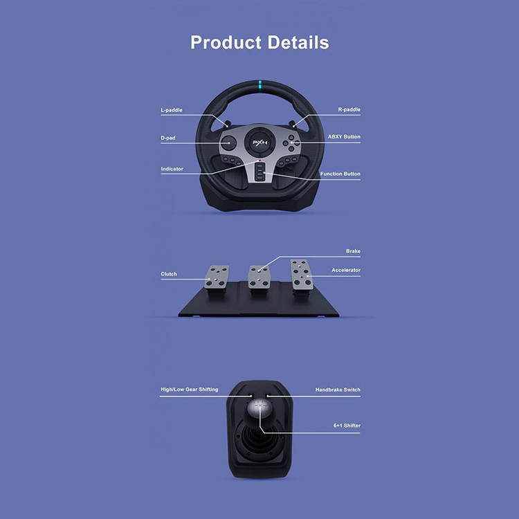 گجت دسته فرمان بازی پی ایکس ان مدل V9