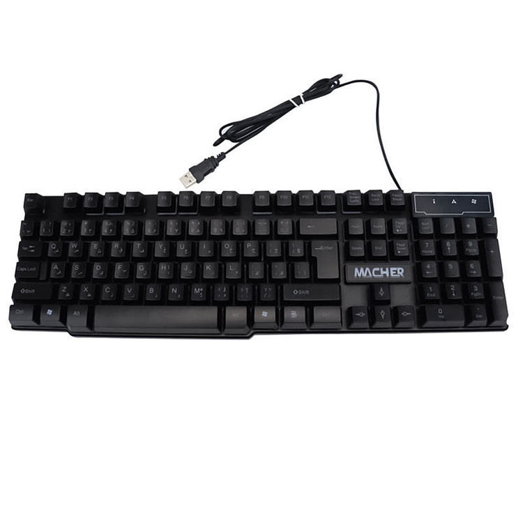 کیبورد گیمینگ مچر مدل MR-304 Full-Size LED RGB